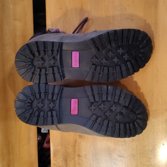 King's 6" Leather Steel Toe Brown With Pink Accents Size 8 By Honeywell - Picture 11 of 12